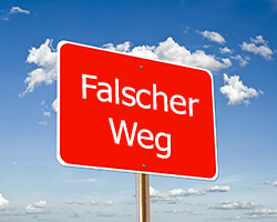 falscher Weg